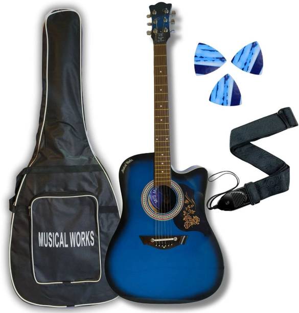 Musicaal Works acoustick-guiitaar-n-035 Acoustic Guitar Linden Wood Rosewood Right Hand Orientation