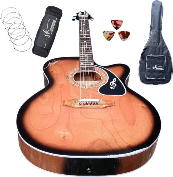 Sk signature Natural topus Semi-acoustic Guitar Tonewood Rosewood Right Hand Orientation