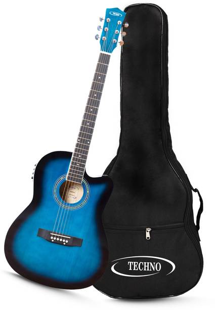 TECHNNO ProSound with 4-Band EQ-39 Inch Semi-acoustic Guitar Mahogany, Acoustic Guitar Mahogany Spruce Right Hand Orientation
