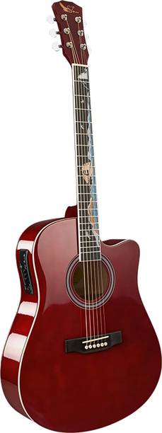 swan7 E-281 CEQ 41 Inch Fretboard Graphic Inlay Semi-acoustic Guitar Spruce Rosewood Right Hand Orientation