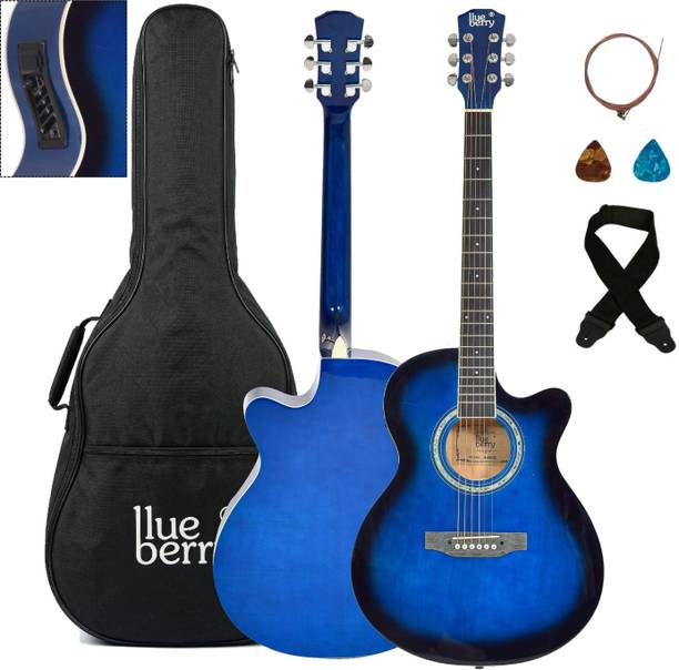 BLUEBERRY B-40EQ-BLUE Semi-acoustic Guitar Spruce, Mahogany Rosewood, Tech Wood Right Hand Orientation