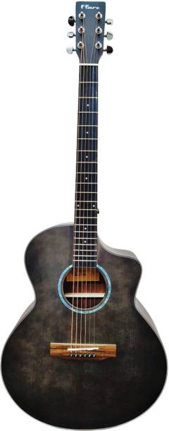 Flare FL- JF60 Acoustic Guitar JF cut Solid-Top Sprucewood Guitar (Mystic Grey) Acoustic Guitar Spruce Wood Spruce