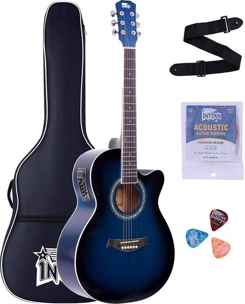 intern INT-P40CEQ-BL Acoustic Guitar Rosewood Rosewood Right Hand Orientation