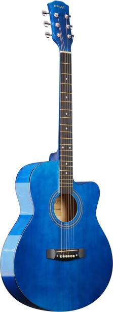 Belear I-720-BLG 40 Inch Blue Glossy Dual Action Truss Rod Acoustic Guitar Spruce Plastic Right Hand Orientation