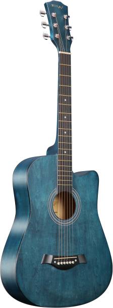 Belear I-280 38 Inch Blue Spruce Cutaway Acoustic Guitar with Dual Action Truss Rod Acoustic Guitar Linden Wood, Solid Spruce Rosewood Right Hand Orientation