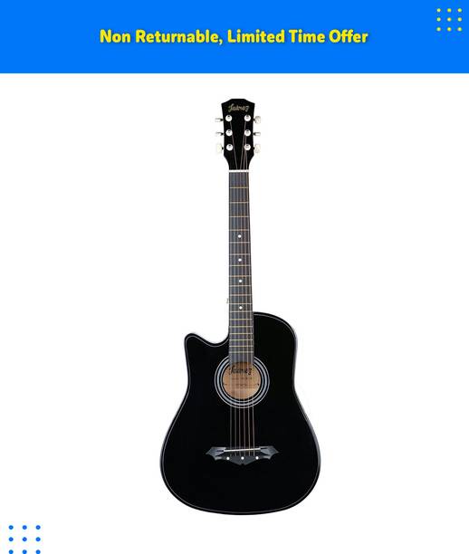 Juarez JRZ38CL/BK Acoustic Guitar (LEFT HANDED) Acoustic Guitar Linden Wood Plastic Left Hand Orientation