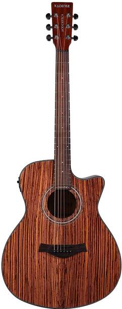 KADENCE Acoustica A05 semi acoustic guitar Zebra Wood with Bag(with Online Classes) Acoustic Guitar Rosewood Rosewood Right Hand Orientation