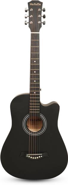 Medellin 38” matt black Acoustic Guitar Linden Wood Rosewood Right Hand Orientation