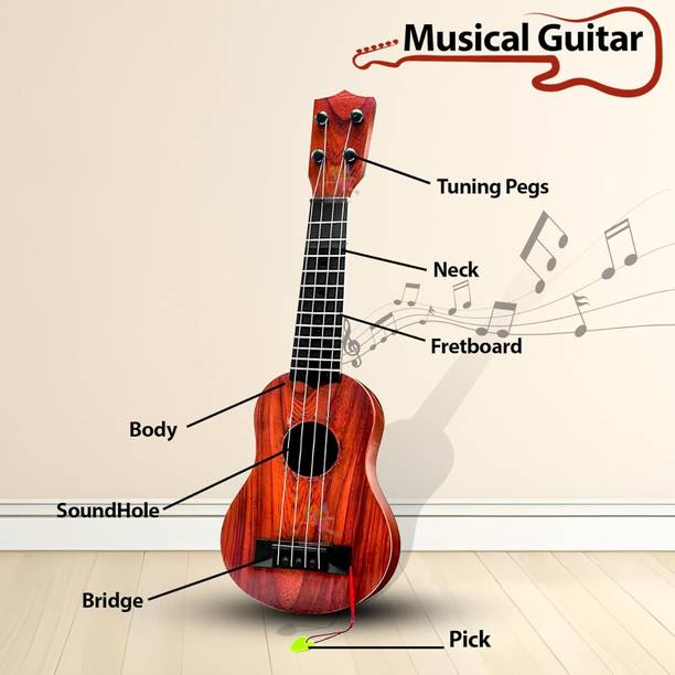 PickBuyM 24 Inch Wooden Acoustic Toy Guitar for Kids 01 Classical Guitar Whitewood Whitewood Right Hand Orientation