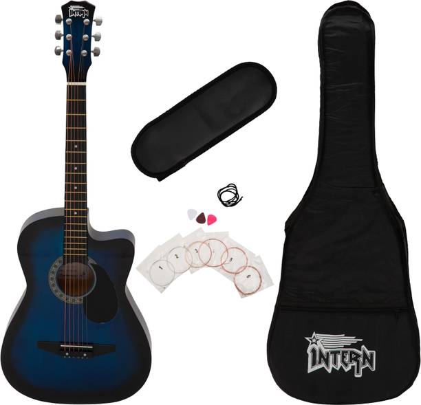 intern INT-38C-BLS-G Acoustic Guitar Linden Wood Linden Wood Right Hand Orientation