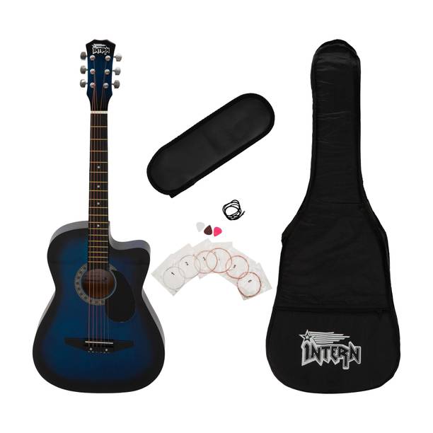 intern INT-38C-BLS-G Acoustic Guitar Linden Wood Linden Wood Right Hand Orientation