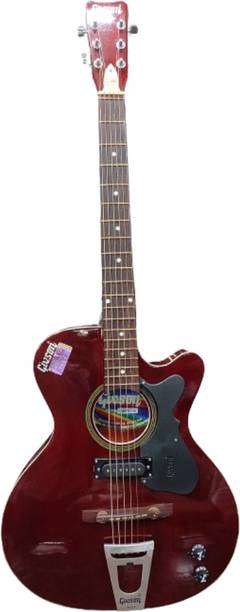 Givson Cambridge CB-WR 6-String Cutaway Right Hand Guitar with Bag (Wine Red) Semi-acoustic Guitar Mahogany Rosewood Right Hand Orientation