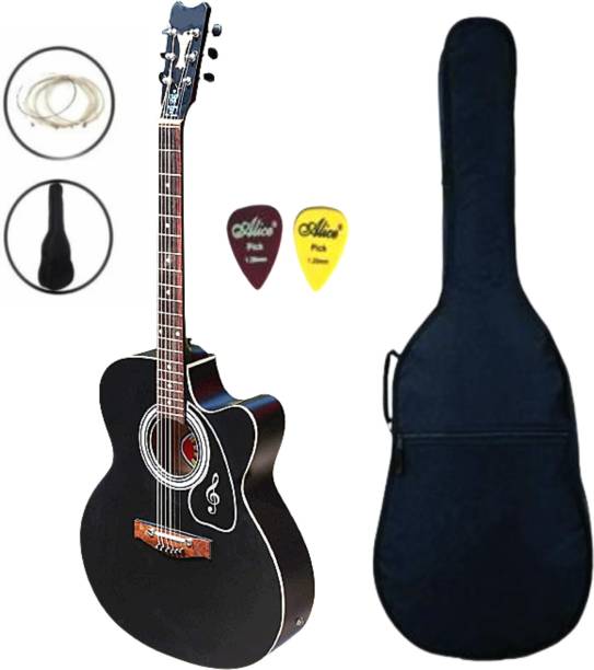 Piybha Store Med Black Acoustic Guitar Acoustic Guitar Rosewood Linden Wood Right Hand Orientation