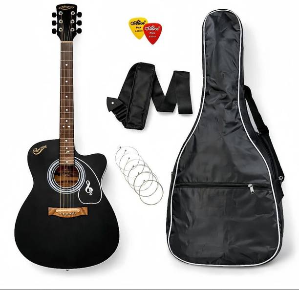 RareTOW R.TOW-SHEEN BLACK-001 Full truss rod Acoustic Guitar Linden Wood Rosewood Right Hand Orientation