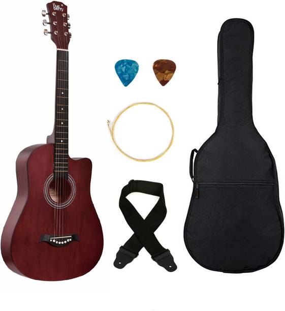BLUEBERRY B-38C Retro Brown, 38 Inch Acoustic Guitar Linden Wood Synthetic Wood Right Hand Orientation