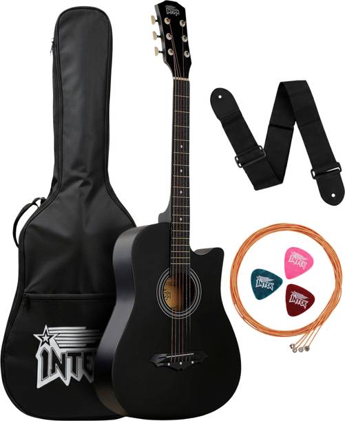 intern Black Acoustic Guitar Rosewood Ebony Right Hand Orientation