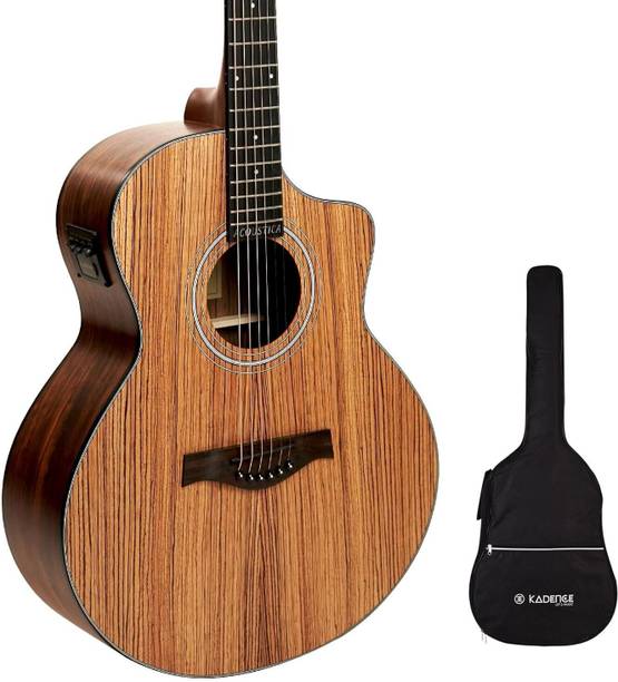 KADENCE A05EQN Semi Acoustica Guitar Grand Auditorium body Zebra Wood with EQ Acoustic Guitar Rosewood Mahogany