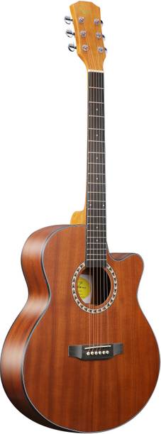 swan7 SW40C-AMH Brown Cutaway All Mahogany Body with Rosewood Fretboard Acoustic Guitar Mahogany Rosewood Right Hand Orientation