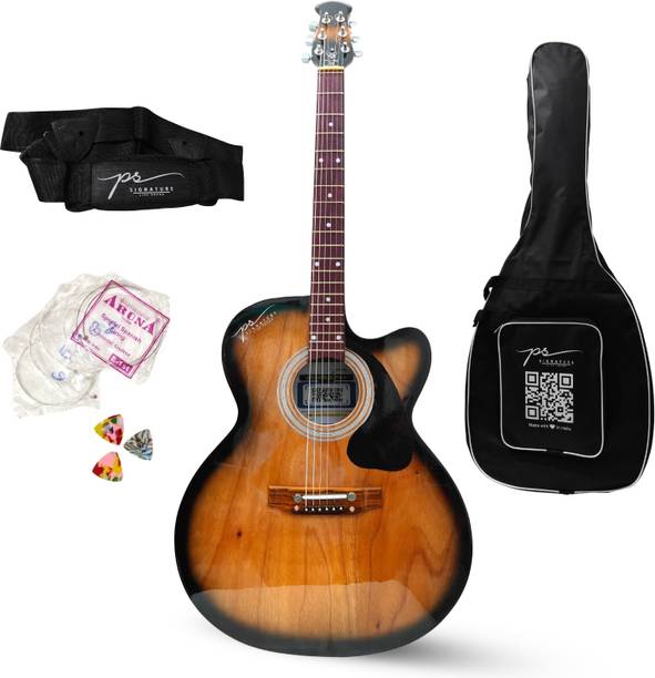 P S Signature Natural Color Acoustic Guitar Linden Wood Rosewood Right Hand Orientation