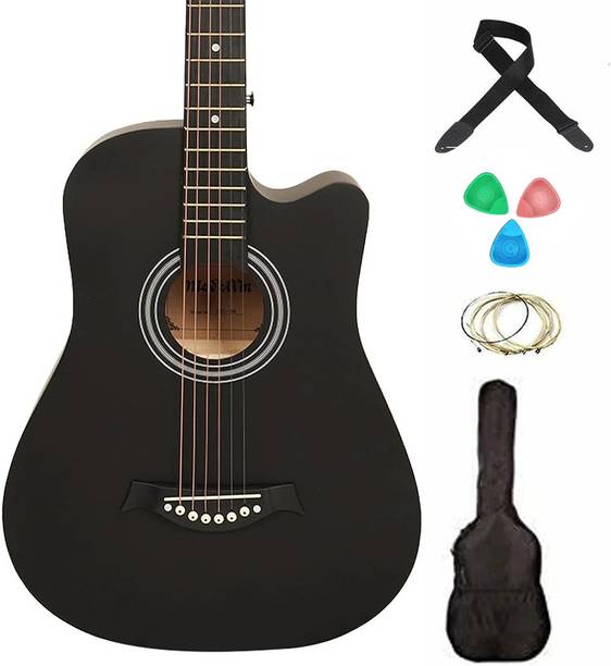 Medellin MED-BLK-C Acoustic Guitar Linden Wood Rosewood Right Hand Orientation