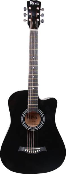 REVEL RVL-38G-BK Acoustic Guitar Basswood Basswood Right Hand Orientation