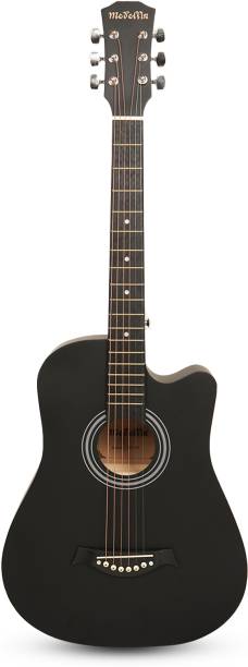 Medellin 38” matt black Acoustic Guitar Linden Wood Rosewood Right Hand Orientation