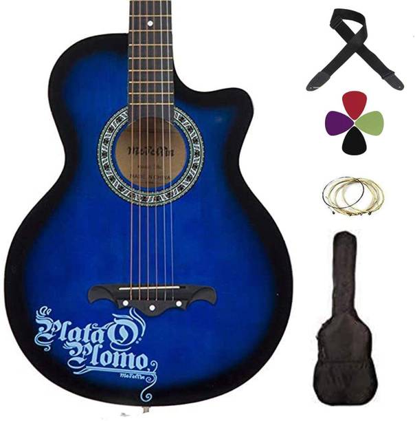 Medellin 38" Acoustic Guitar premium wood with adjustable Truss-rod Acoustic Guitar Basswood Rosewood Right Hand Orientation