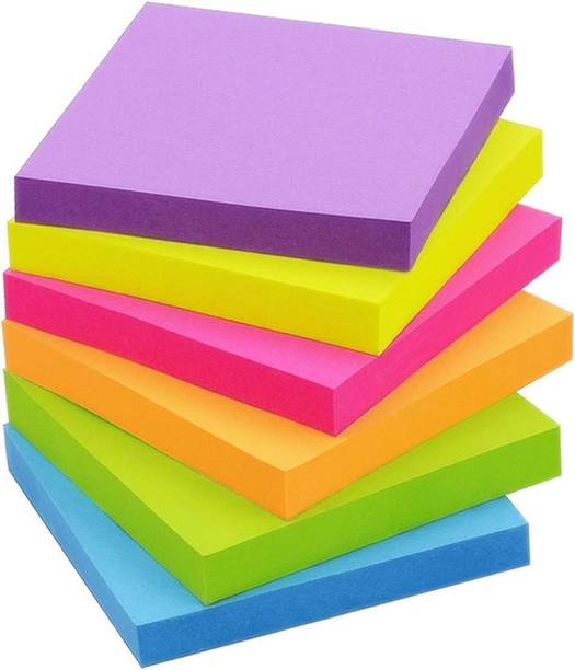 AirSoft Sticky Notes Paper Free Sticky Notes Stationary 400 Sheets 3x3Neon(80*5) 5Colors 3 inch Acrylic Sheet