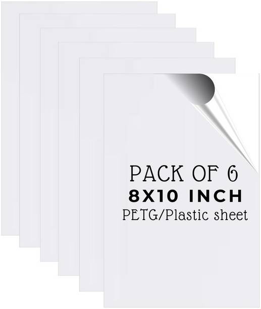 Lonaar PETG Transparent Sheet With Double Sided Protective Film Pack Of 6 (8X10 INCH) 8 inch Acrylic Sheet