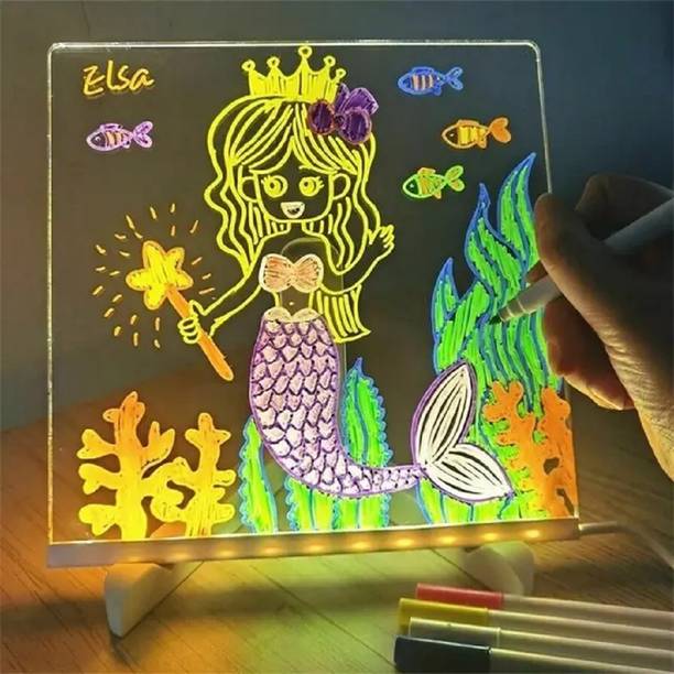 BAREPEPE 3D Acrylic Led Writing Note Board 15 cm Acrylic Sheet