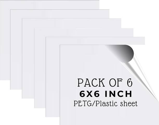 Lonaar PETG Transparent Sheet With Double Sided Protective Film Pack Of 6 (6X6 INCH) 6 inch Acrylic Sheet