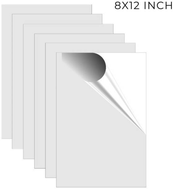 UNIXAA Plexiglass/PET/PVC Transparent Sheet With Protective Film (8X12 INCH, Pack Of 6) 12 inch Acrylic Sheet