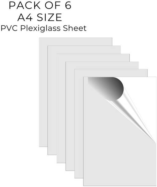 UNIXAA A4 Plexiglass/PET Transparent Sheet With Double Sided Protective Film(Pack Of 6) 29.7 cm Acrylic Sheet