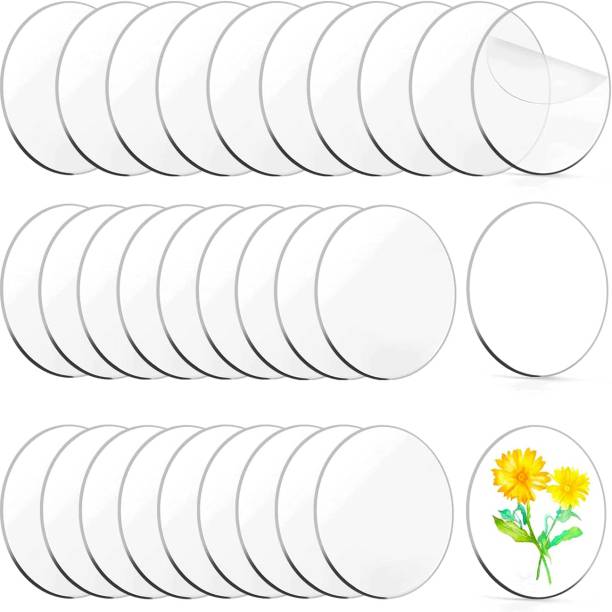 Parikshit Sublimation 30pcs transparent acrylic glass round circle disk board for art & craft 2 inch Acrylic Sheet