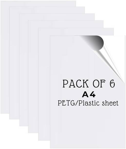 Lonaar PETG Transparent Sheet With Double Sided Protective Film Pack Of 6 (A4 Size) 21 cm Acrylic Sheet