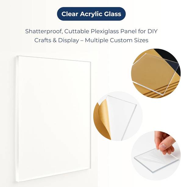 RIYA ENTERPRISE Cut to Size Plexiglass Clear Cast Acrylic Sheets_12X24,2MM-1PCS 24 inch Acrylic Sheet