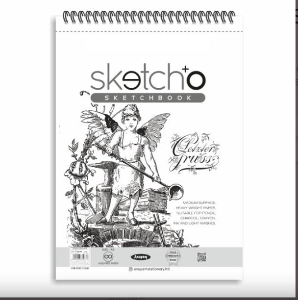 ANUPAM Sketch-O Sketch Drawing Book (Soft Cover) – 140GSM-A4 29.7 Acrylic Sheet
