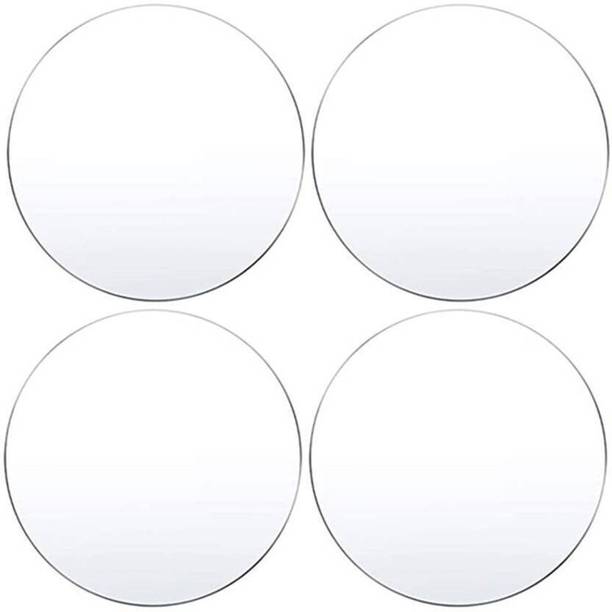 Ashani Creations 4pcs transparent acrylic glass round circle disk board 6 cm Acrylic Sheet