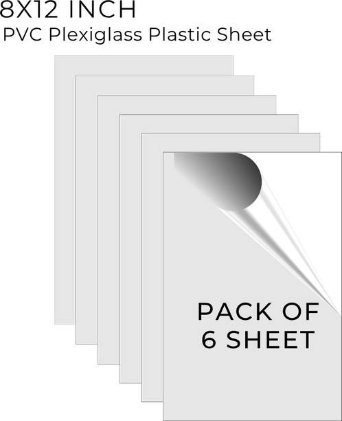 UNIXAA 8X12IN Plexiglass/PET Transparent Sheet Double Sided Protective Film (SHEET- 6) 12 inch Acrylic Sheet