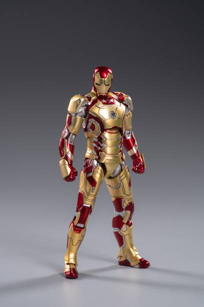 MARVEL Iron Man Mark 42 Action Figure With Lights, Interchangeable Parts, Collectibles