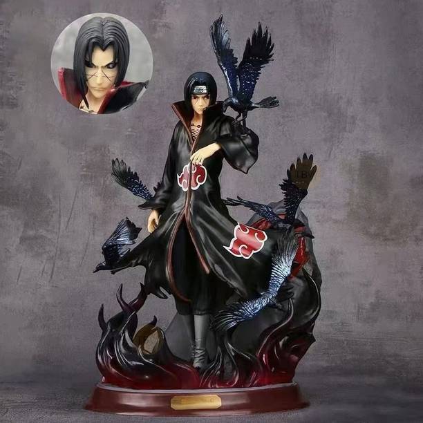 THE BLAZE WORLD Anime Naruto Itachi Anime Action Figure 28cm Double head With Crow Toy