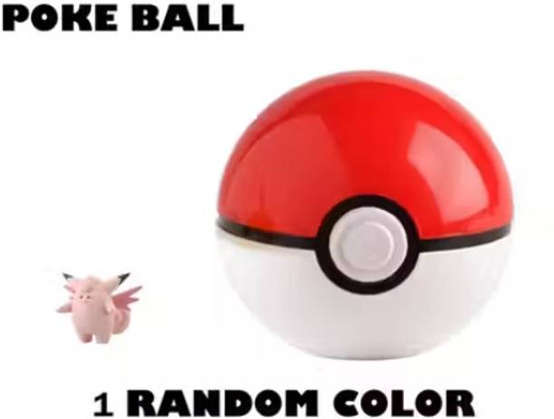 Delite Poke Ball PokeMon Multi Color with Tiny Toy figure Random Color Popular cartoon