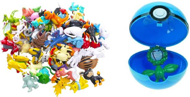 Delite Combo Pokemon Random 24 Mini Toy Figures with One Random Poke Ball cute monsters