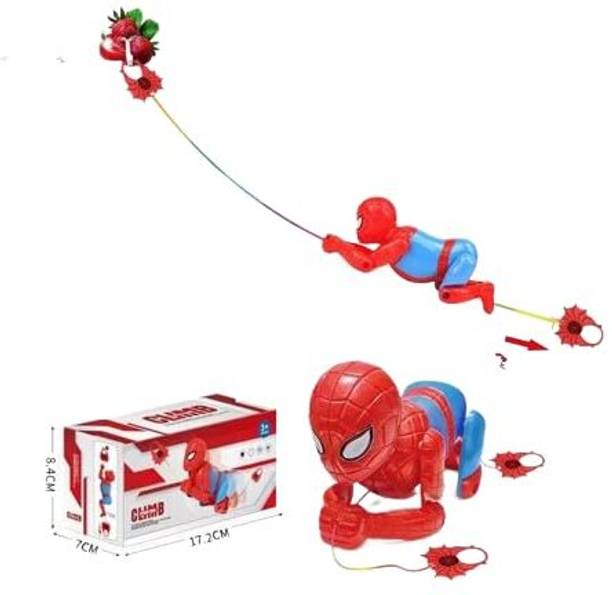Aganta Spider-Man Climbing Rope Toy Fun Action Figure with Moving Arms & Legs for Kids