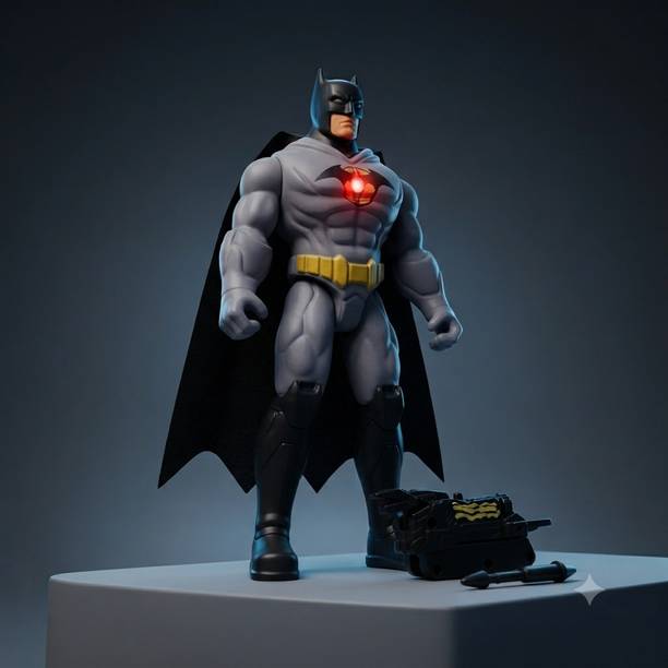 BIZDOM Moon Hero Light Up Figure with Cape, Launcher & Arrow for Kids, Pack of 1