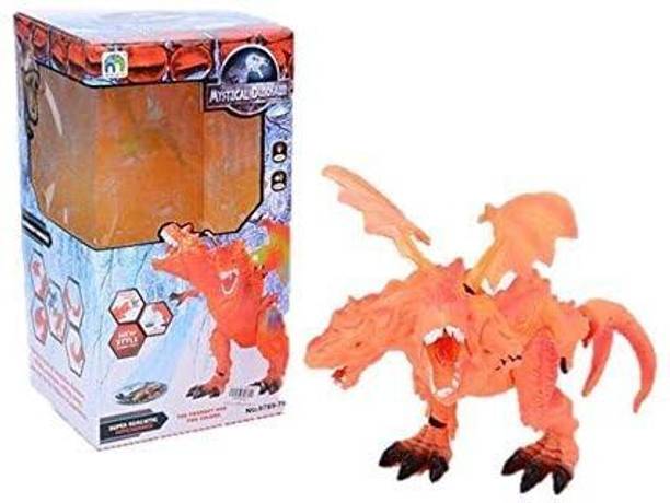 ThePampam Pingaroo Interactive Dinosaur Toy with Light and Sound Effects, Orange
