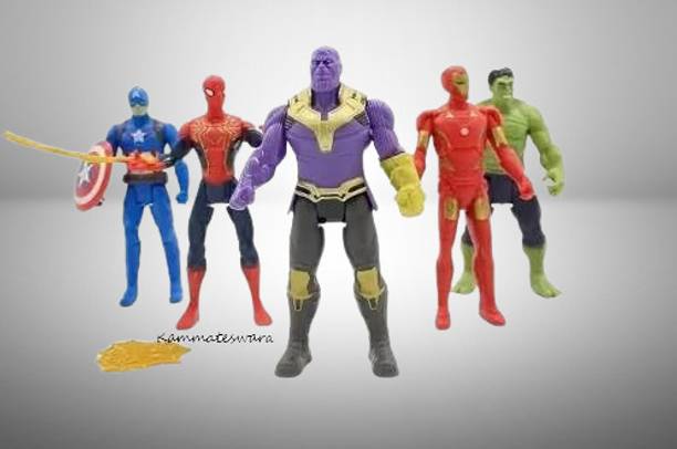 JOUJOU 5 Avengers Style Super Hero Action Figures Set Kids Collectible Toys