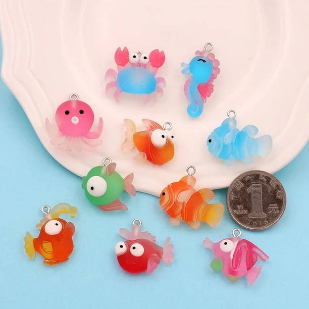 Chocozone Pack of 30 Sea Animal Miniatures Fairy Landscape Decor Indoor Garden Decorations डेकोरेटिव शोपीस  -  1 cm