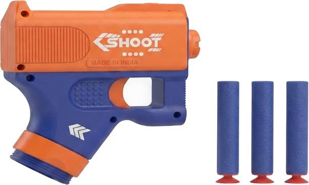 Minkly Mini Soft Blaster Toy Gun with 3 Soft Foam Suction Darts