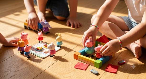 BISOKE Peppa Pig 9 Action Figures Family & Friends Set for Boys Girls Kids